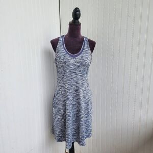 MPG Women Athletic Dress Sleeveless Racer-back Black Purple Pockets Lined Bra S